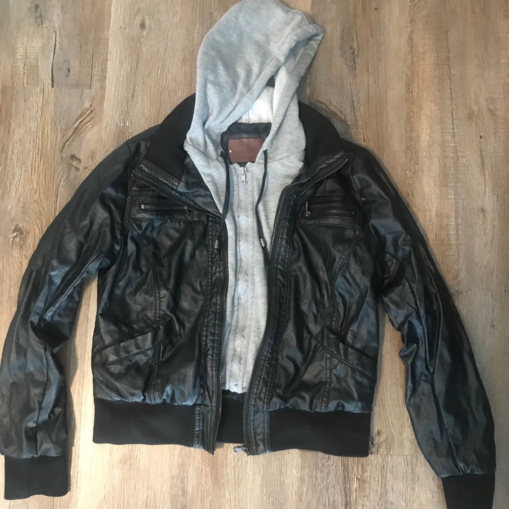 Faux leather jacket